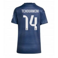 Stroje piłkarskie Real Madrid Aurelien Tchouameni #14 Koszulka Wyjazdowej dla damskie 2025-26 Krótki Rękaw
